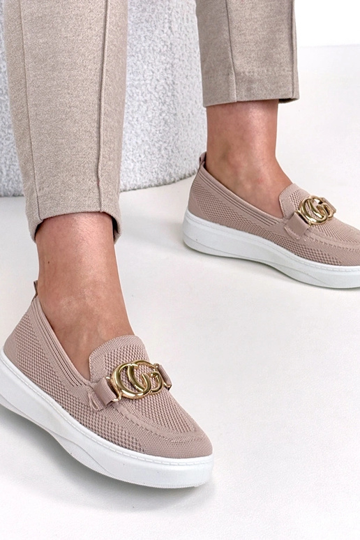 Ružové textilné tenisky s prackou...