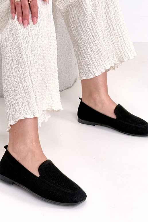 Čierne textilné mokasíny Addison