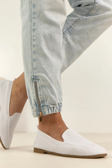 Biele textilné mokasíny... 2