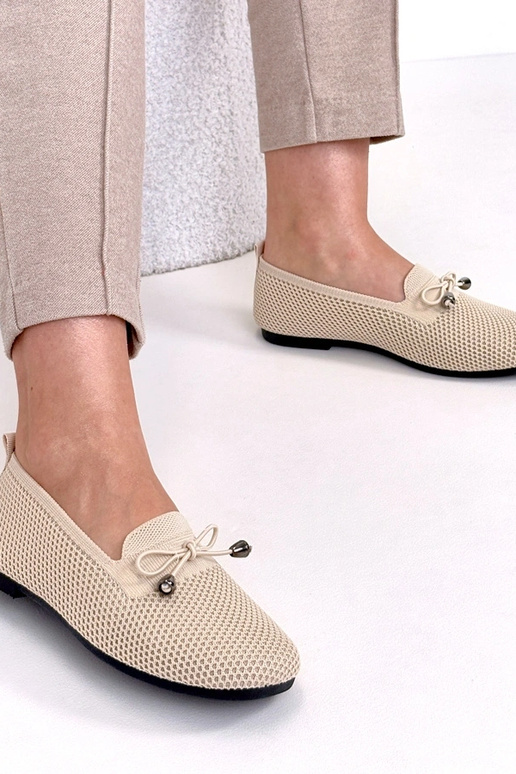 Pieskové textilné mokasíny s...