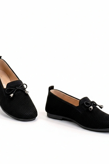 Čierne textilné mokasíny s...