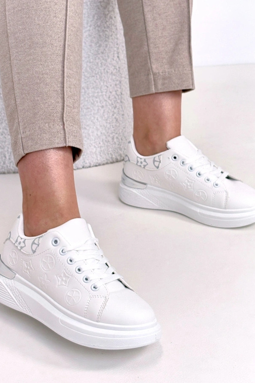 Biele športové tenisky s viazaním Peyton