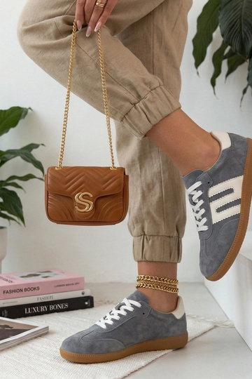 Šedé kožené tenisky Filippo