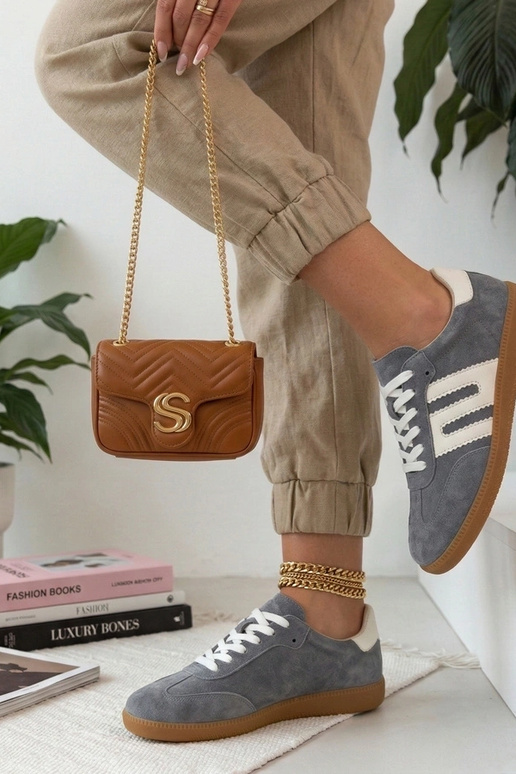 Šedé kožené tenisky Filippo