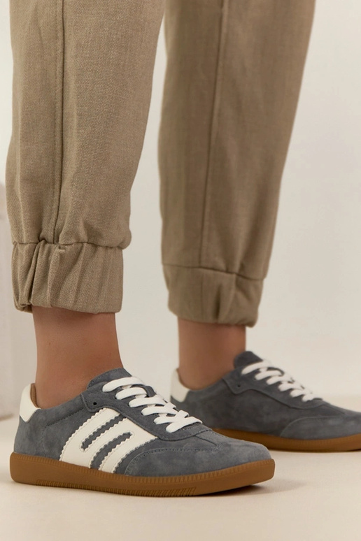 Šedé kožené tenisky Filippo