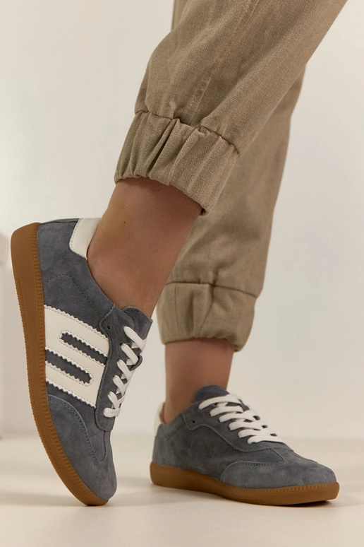 Šedé kožené tenisky Filippo