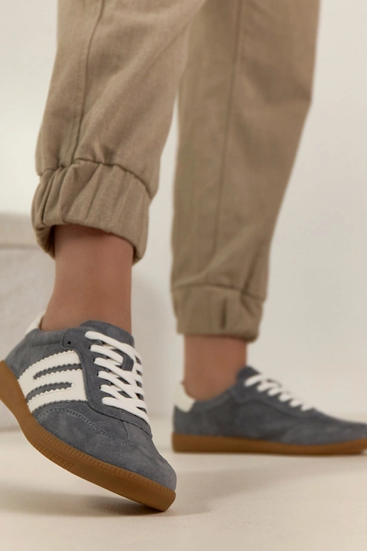 Šedé kožené tenisky Filippo