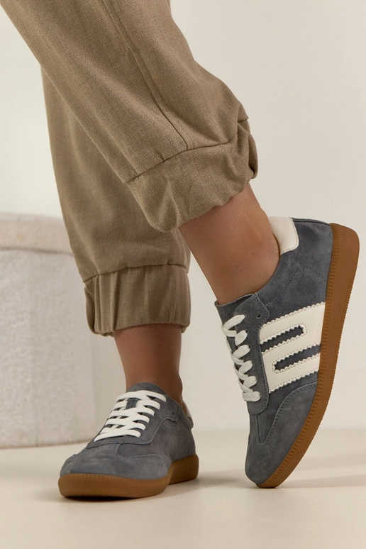 Šedé kožené tenisky Filippo