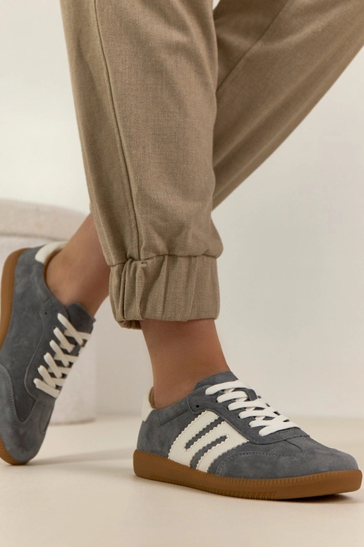 Šedé kožené tenisky Filippo