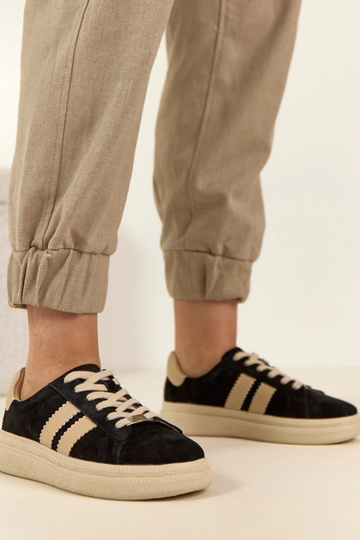 Čierne kožené tenisky s... 2