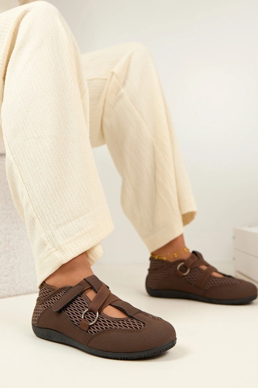 Hnedé baleríny športového štýlu Vesper