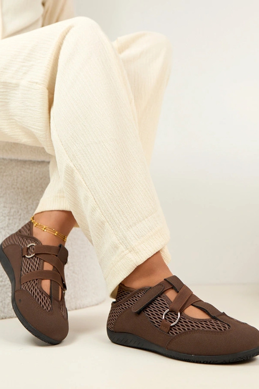 Hnedé baleríny športového štýlu Vesper