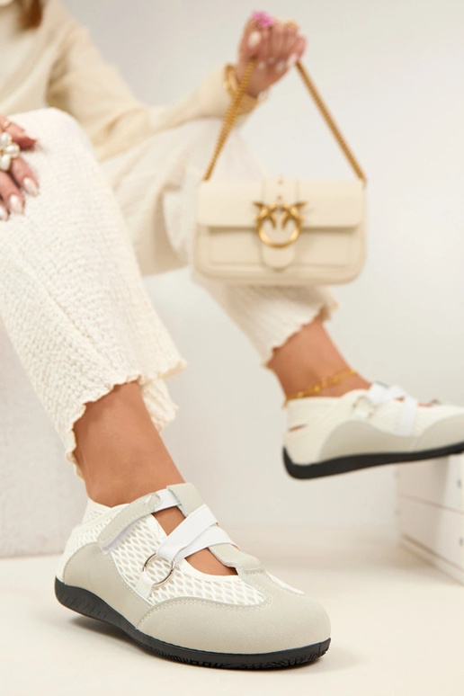 Šedé baleríny športového štýlu Vesper