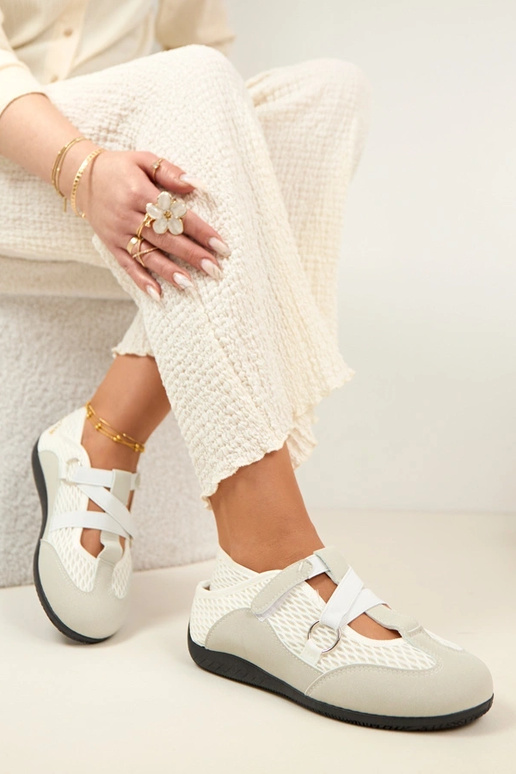 Šedé baleríny športového štýlu Vesper