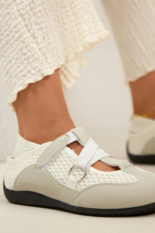 Šedé baleríny športového štýlu Vesper