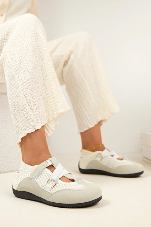 Šedé baleríny športového štýlu Vesper