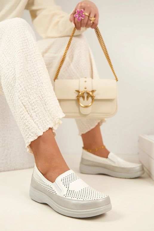 Biele strieborné priedušné vložiteľné...