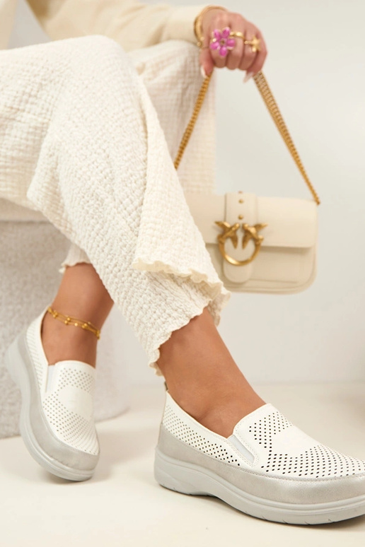 Biele strieborné priedušné vložiteľné...