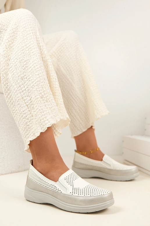 Biele strieborné priedušné vložiteľné...