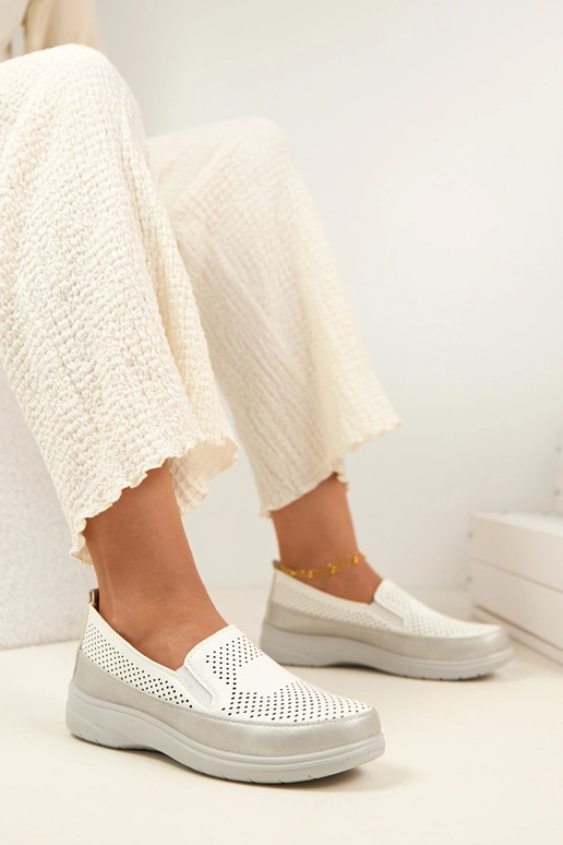 Biele strieborné priedušné vložiteľné...