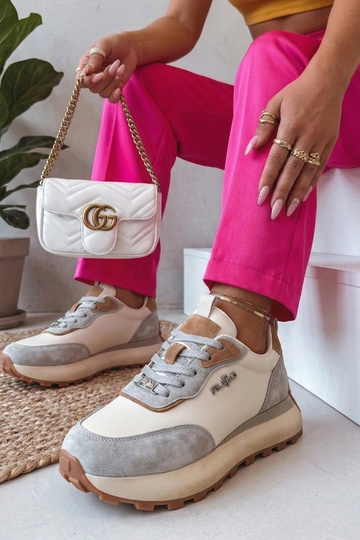 Pieskové kožené topánky na...