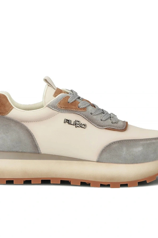 Pieskové kožené topánky na platforme...