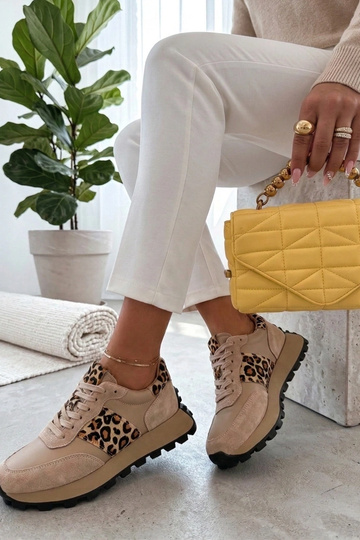 Pieskové kožené topánky na... 2