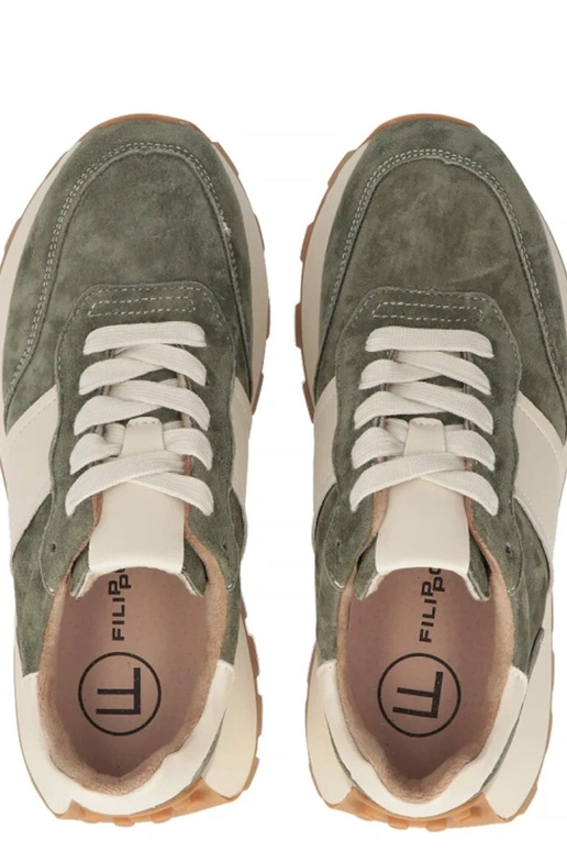 Zelené kožené topánky na platforme...