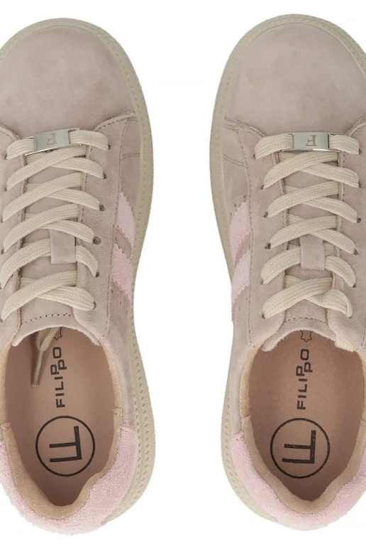 Pieskové kožené topánky na platforme...