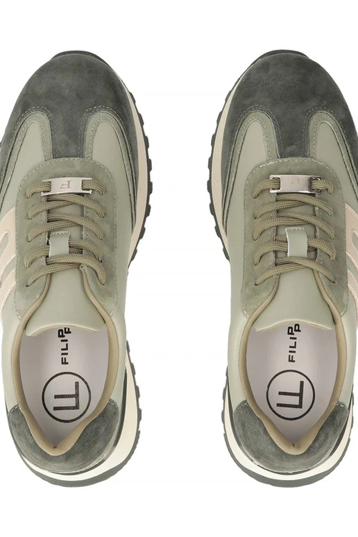 Zelené kožené topánky na platforme...