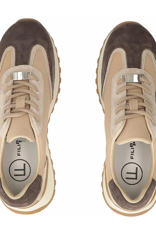 Hnedé kožené topánky na platforme...