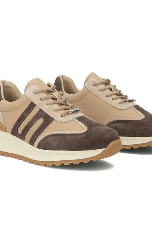 Hnedé kožené topánky na platforme...