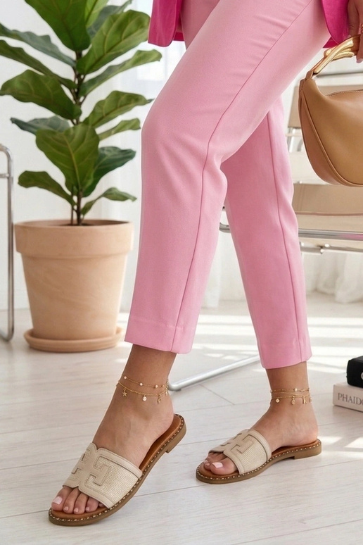 Pieskové elegantné šľapky Gia