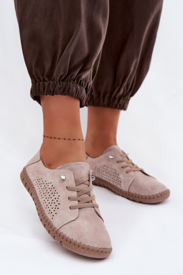 s prvkami prelamovania topánky DámskeZapnutéturalnego zo semišuu béžová Feliva 2