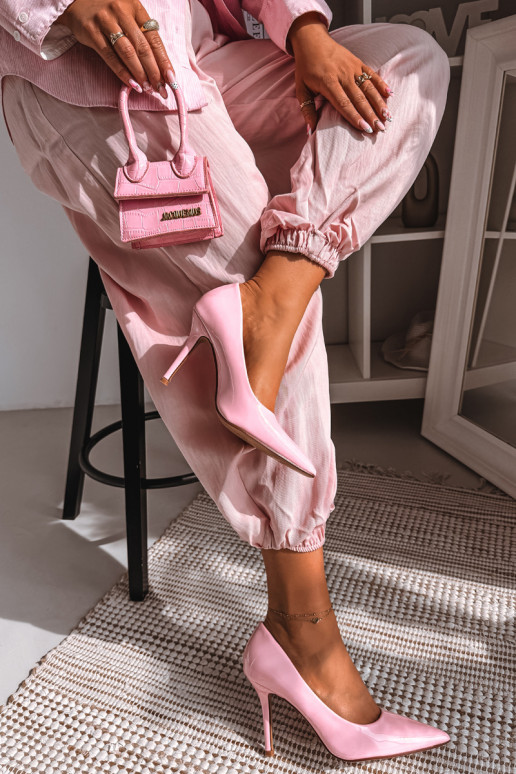 Klasické lakované ihličkyImitacji Skóry Ružová Odira