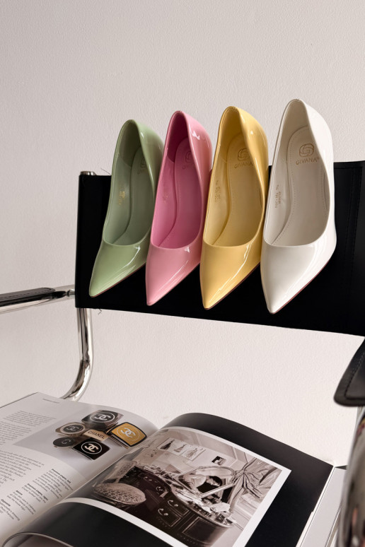 Klasické lakované ihličkyImitacji Skóry Ružová Odira