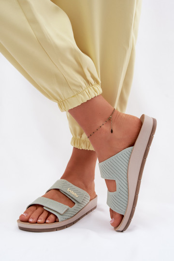 Dámske papuče INBLU AG000015 zelená farba