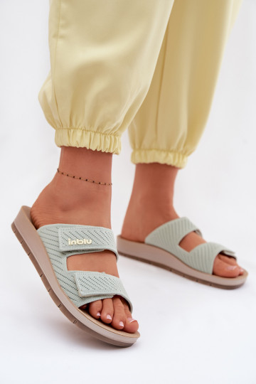 Dámske papuče INBLU AG000015 zelená farba 2