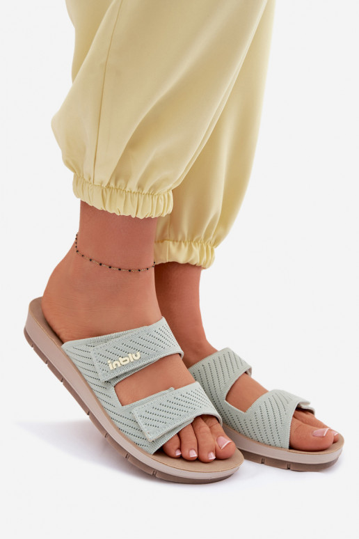 Dámske papuče INBLU AG000015 zelená farba