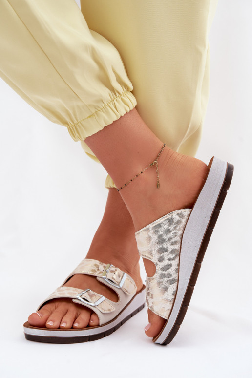 Dámske papuče s prackami Inblu CP000063 biela farba