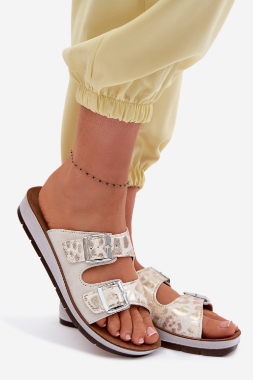 Dámske papuče s prackami Inblu CP000063 biela farba