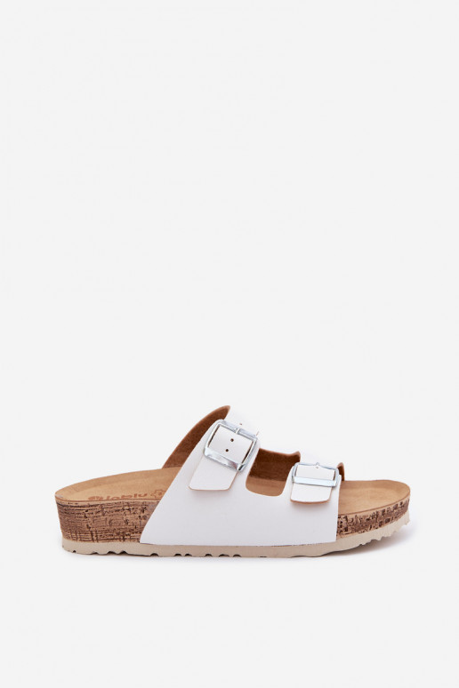 Dámske papuče s prackami Inblu NM000039 biela farba