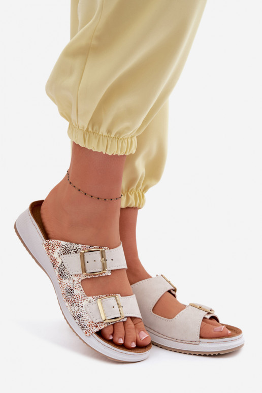 Dámske papuče s prackami Inblu SD000001 slonovina