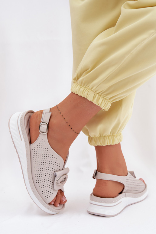 Dámske sandále Dámske S Ornatem Detalem sivá Deliva