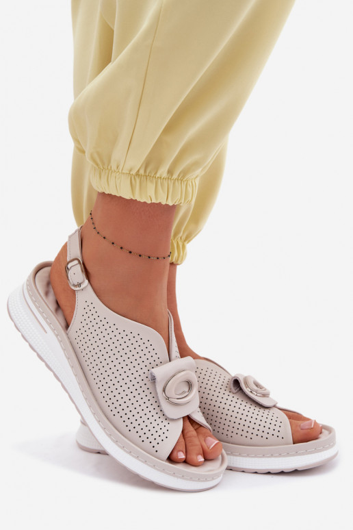 Dámske sandále Dámske S Ornatem Detalem sivá Deliva