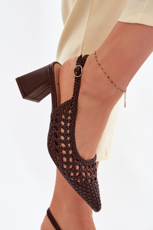 so vzormi Dámske sandále na vysokom opätku CzekoladoIne Kedira