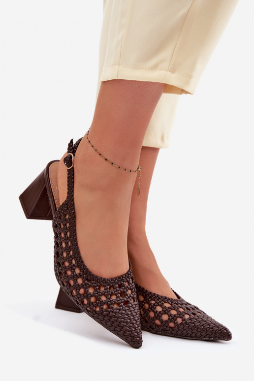 so vzormi Dámske sandále na vysokom opätku CzekoladoIne Kedira