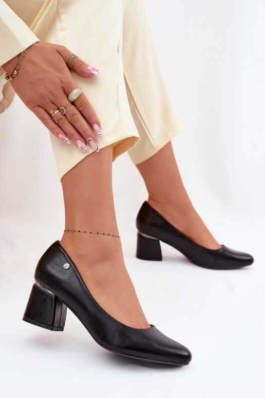 Topánky s podpätkami Vinceza 62292 čierna