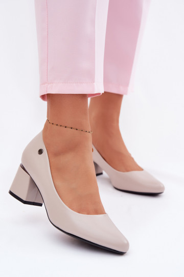 Topánky s podpätkami Vinceza 62292 sivá