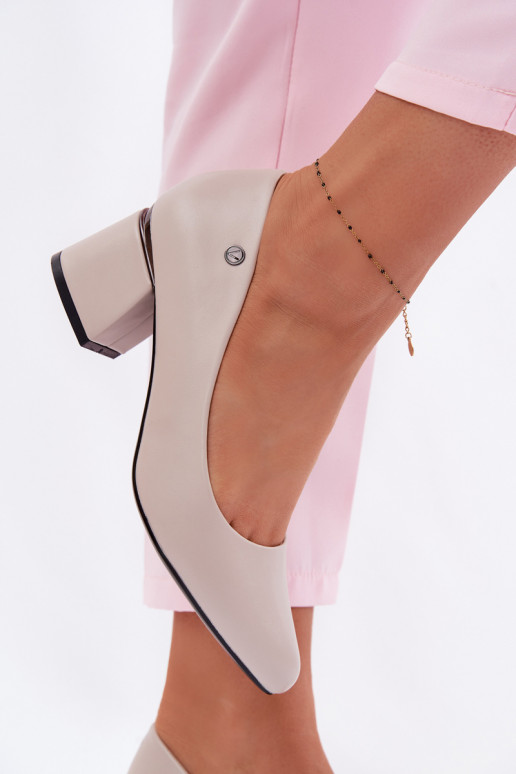 Topánky s podpätkami Vinceza 62292 sivá